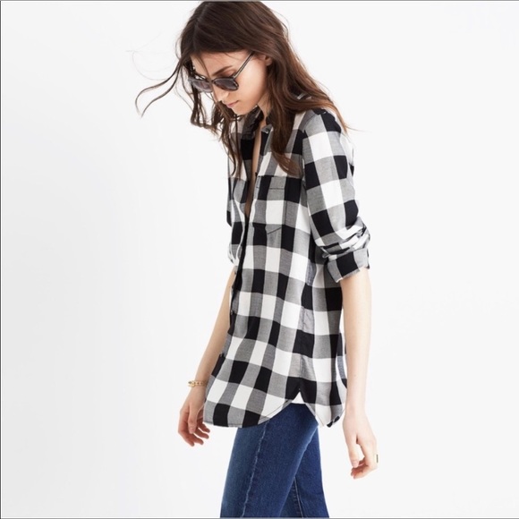 Madewell buffalo oversized boyfriend flannel shirt - Picture 6 of 6
